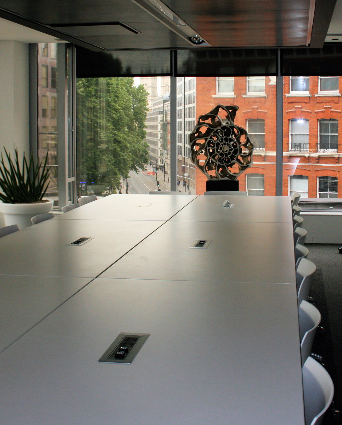 Ammonite slice inside sculpture bronze sculpture specifier sculpture corporate sculpture for contemporary offices