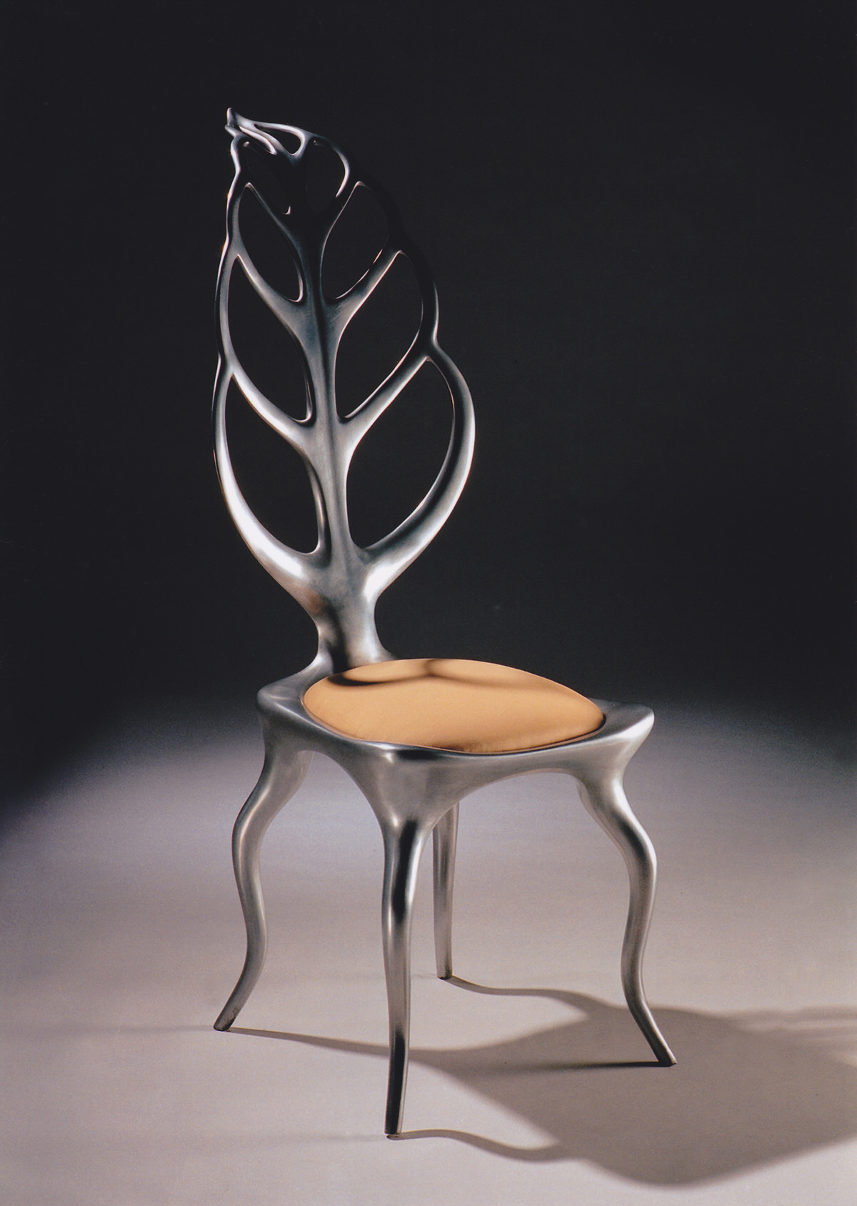 Leaf Chair- aluminium, sculptural furniture Tate Collections by Mark Reed