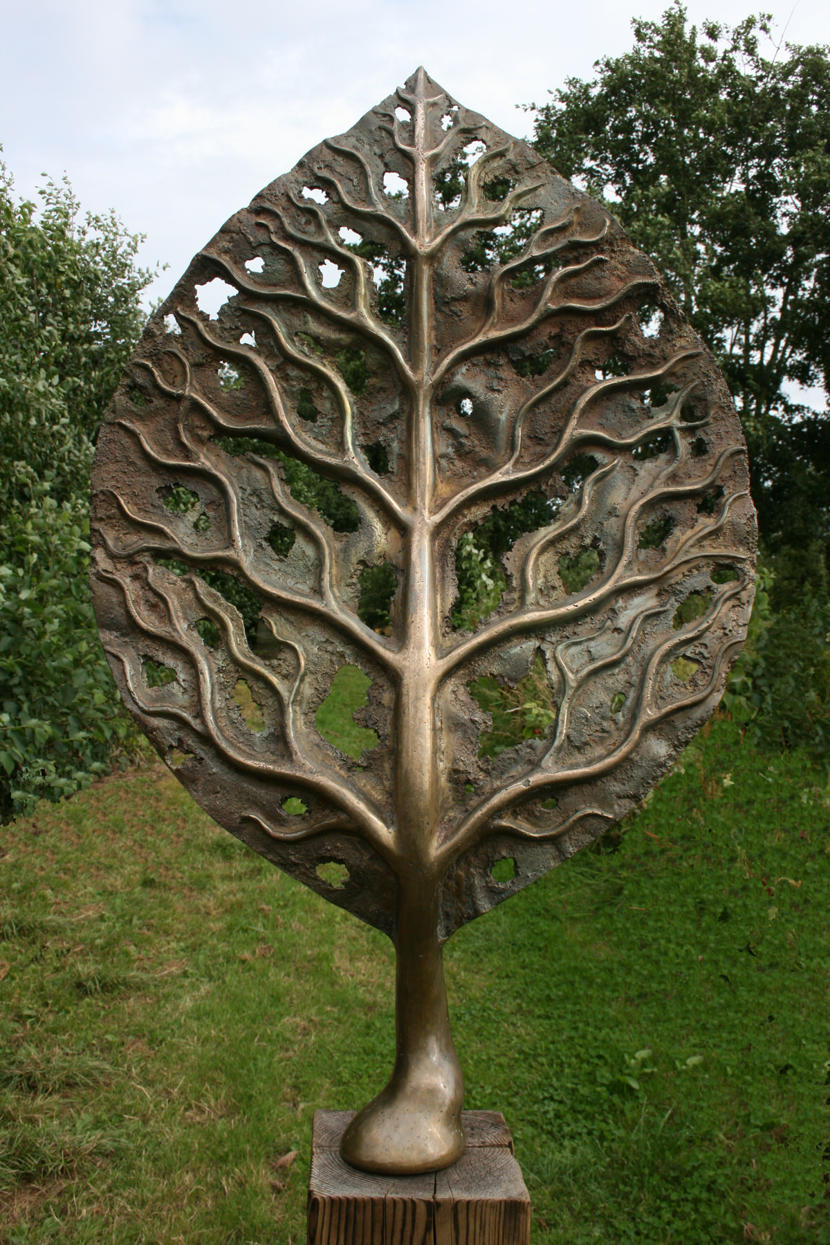 Life Leaf Medium bronze garden sculpture trees art tree sculpture sculpture for the home by Mark Reed