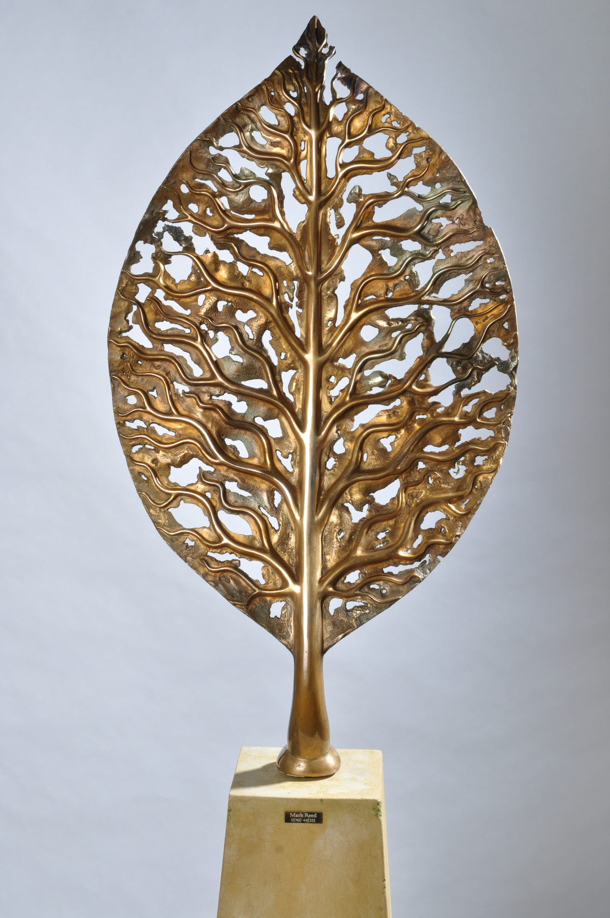 Life Leaf -bronze, Limited edition Garden Sculpture Corporate commission for PriceWaterHouseCoopers sculpture for specifiers RHS Chelsea Flower Show centrepiece for weddings by Mark Reed sculptor
