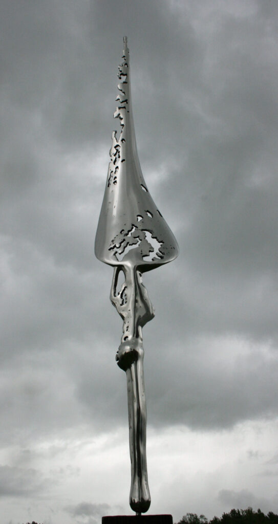 Salvation sculpture- contemporary stainless steel sculpture and water ...