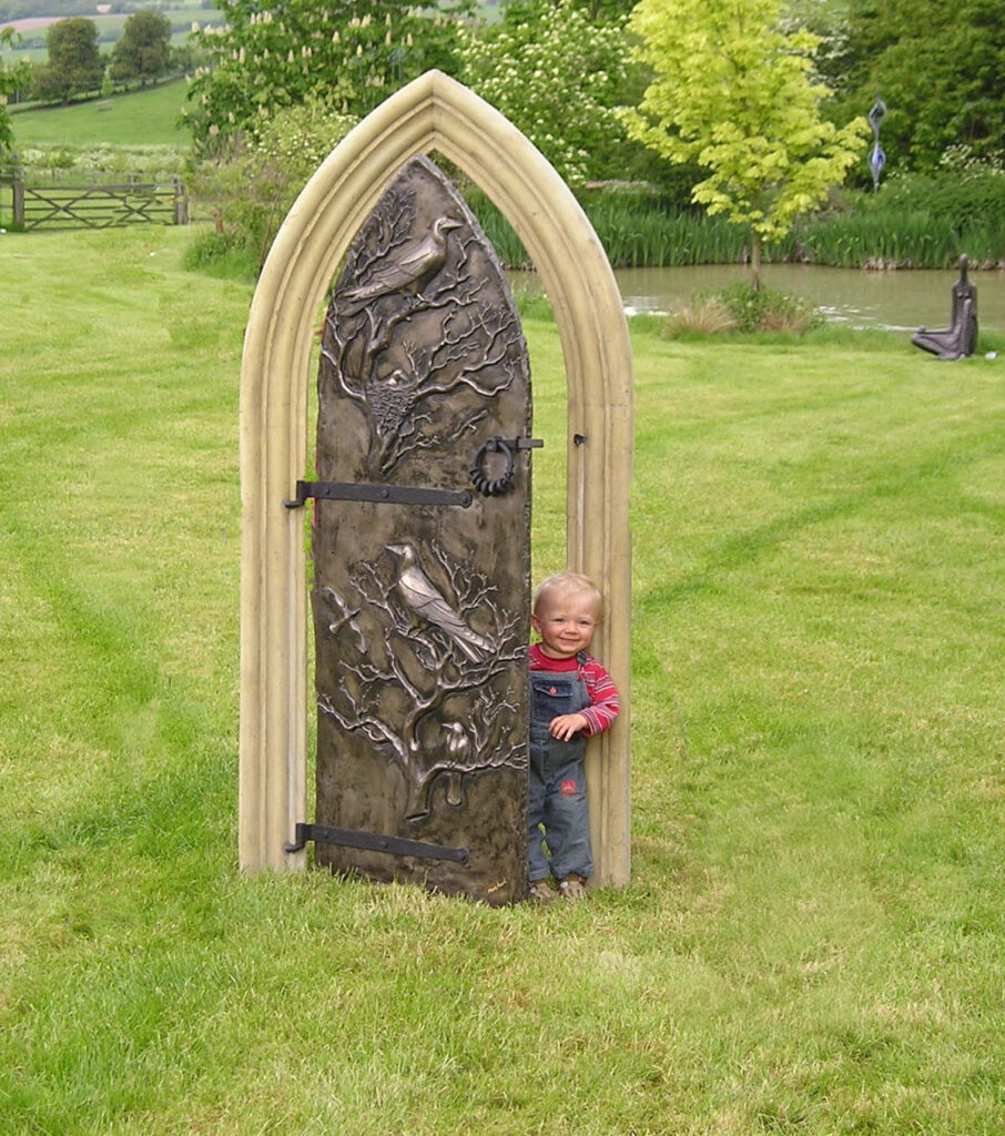 Secret Garden Door Freestanding landscape sculpture garden sculpture