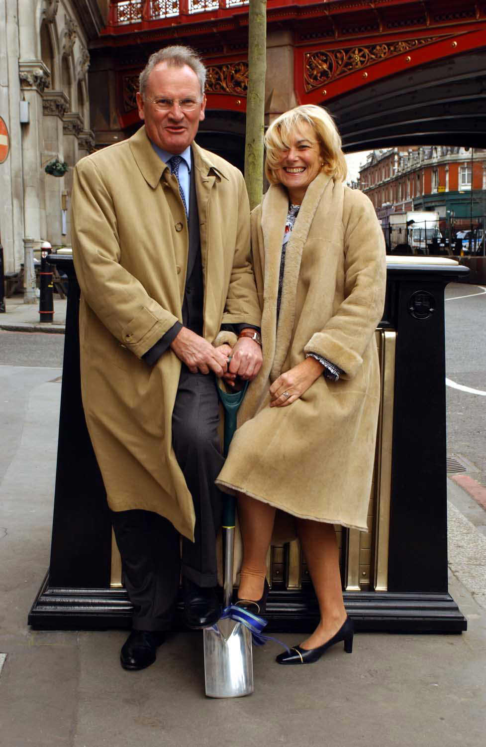 Sir William and Mrs Castell chirman of the Prince's TrustMark Reed tree planters City of London