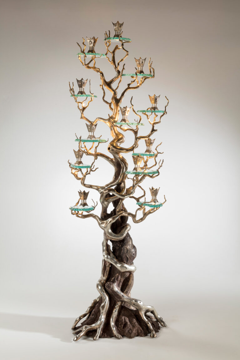 Family-tree-bronze-&-silver-monumental-organic-family-tree-sculpture ...