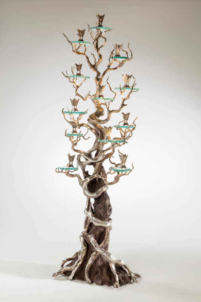 Family-tree-sculpture-silver-sculpture-family-art-Acacia-tree-sculpture ...