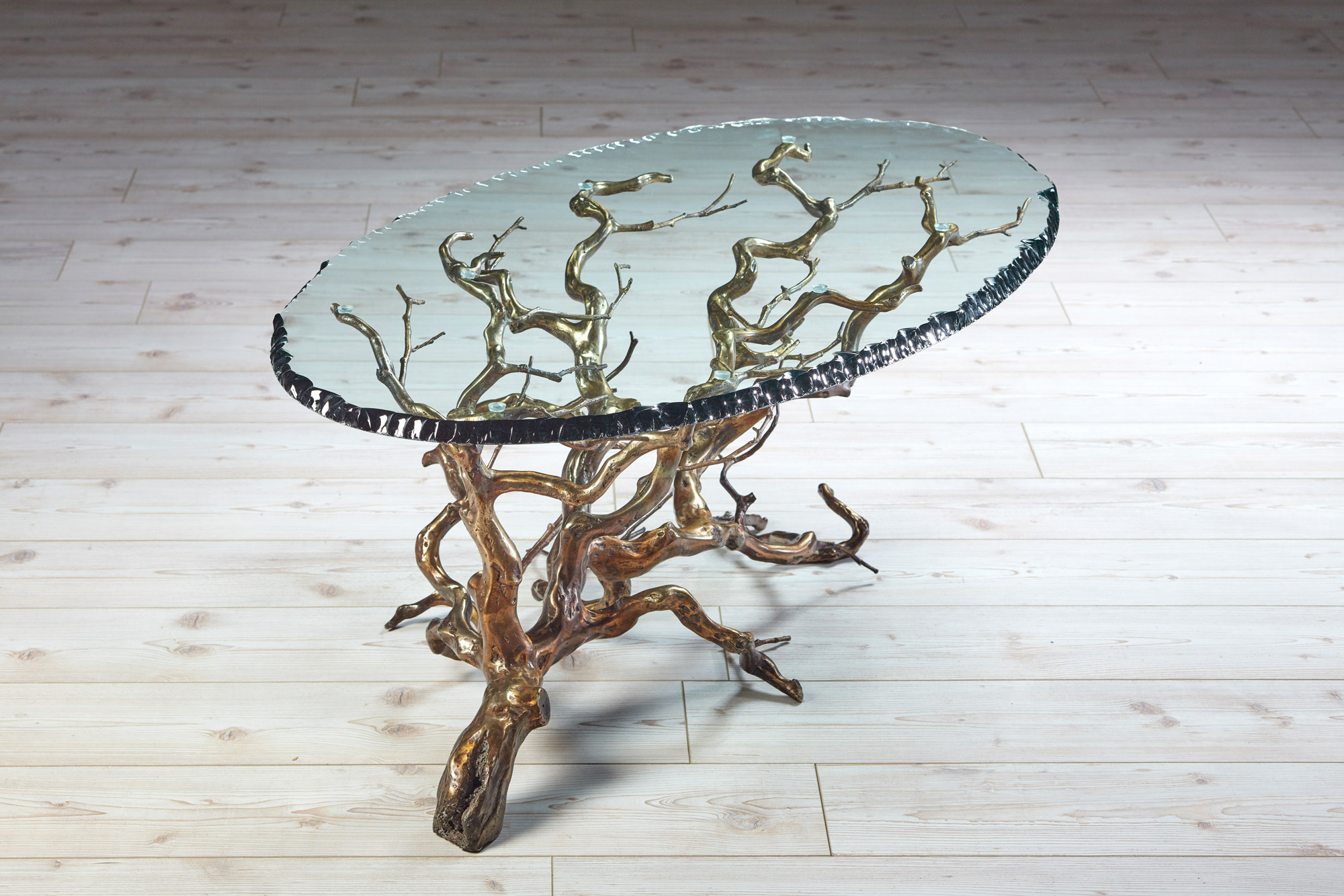 Bronze Branch Coffee Table - Mark Reed Sculpture