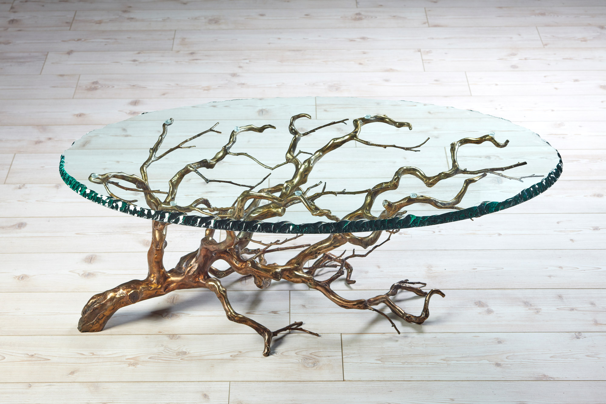 Bronze Branch Coffee Table - Mark Reed Sculpture